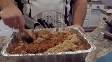 Brisket, roasted taters and baked beans